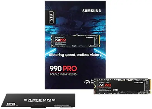 SAMSUNG 990 Pro 2TB NVMe M.2 Internal SSD for PC & Laptop - With Heatsink (Gen 4.0, 7450 MB/s) - In Doha, Qatar - Image 2