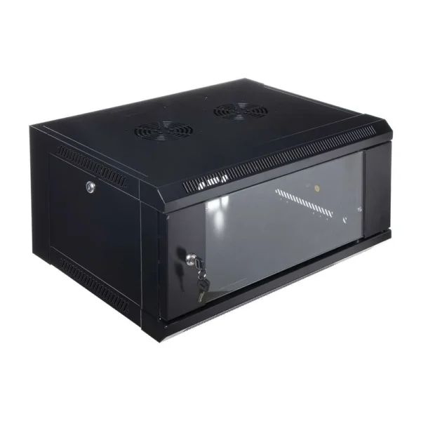 4U 600 x 450 Wall Mount Rack Single Section Cabinet with Fan server rack - Oryx Computers Qatar