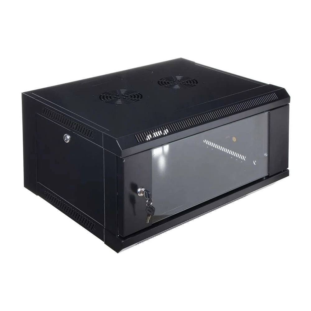 4U 600 x 450 Wall Mount Rack Single Section Cabinet with Fan server rack - Oryx Computers Qatar