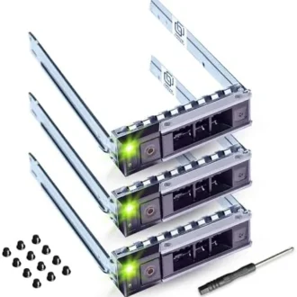3.5″ Hard Drive Caddy Pack of 3- Compatible for Dell PowerEdge Servers – SSD SAS SATA NVMe Tray