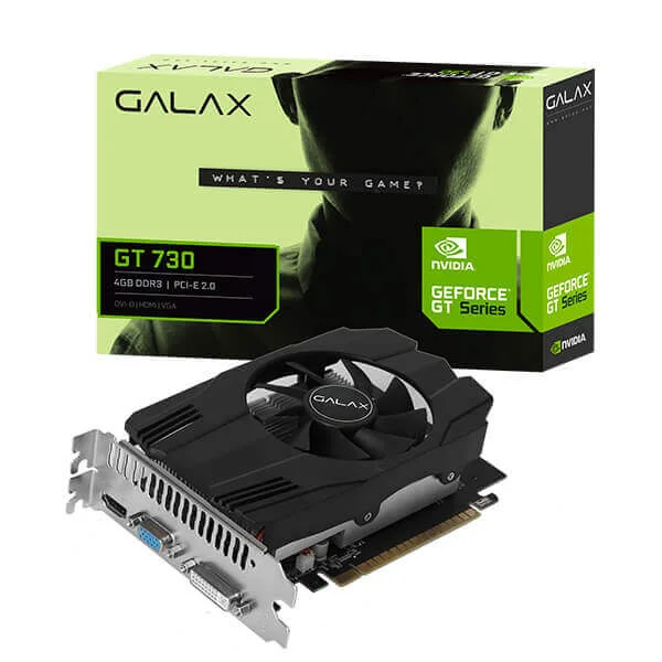 Galax GeForce GT 730 4GB DDR3 128-bit LP (Low Profile) HDMI/DVI/VGA - Oryx Computers Qatar
