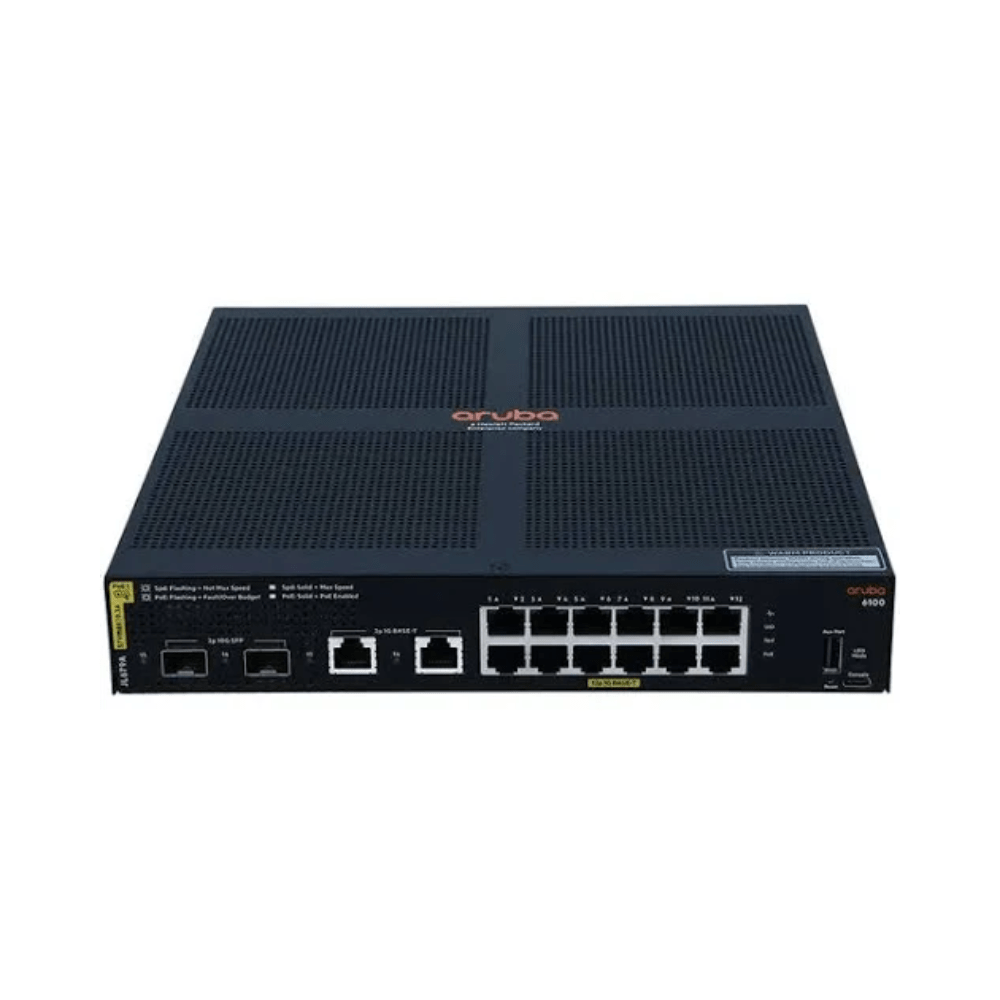 Aruba 6100 12G Class4 PoE 2G/2SFP+ 139W Switch (JL679A)