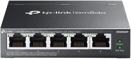 TP-Link Omada ES205GP 5-Port Gigabit Easy Managed PoE+ Switch