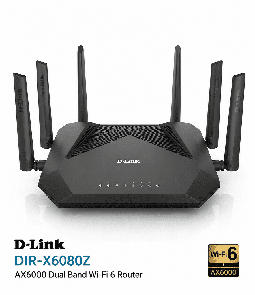 D-Link DIR-X6080Z AX6000 Dual Band Wi-Fi 6 Router - Image 2