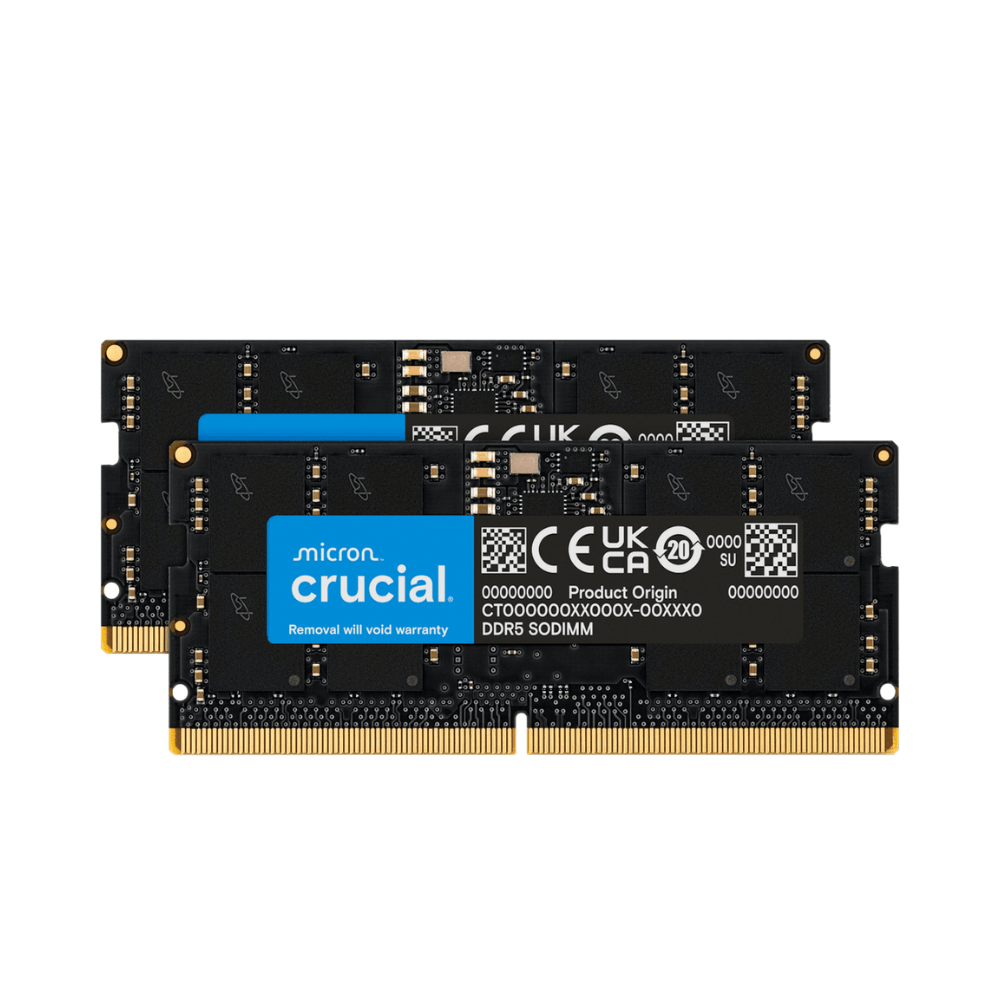 Crucial DDR5 Laptop Memory – 16GB (2x8GB) and 32GB Modules