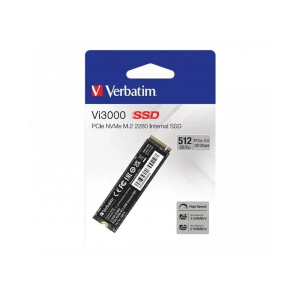 Verbatim Vi3000 SSD – 512GB – PCIe NVMe M.2 Internal - Oryx Computers Qatar