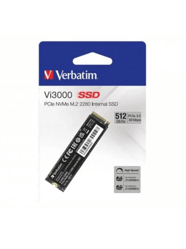 Verbatim Vi3000 SSD – 512GB – PCIe NVMe M.2 Internal