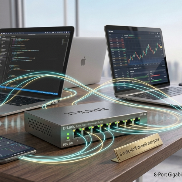 D-Link DGS-108 8-Port Gigabit Unmanaged Desktop Switch