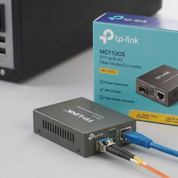 TP-Link MC110CS SFP to RJ45 Fiber Media Converter